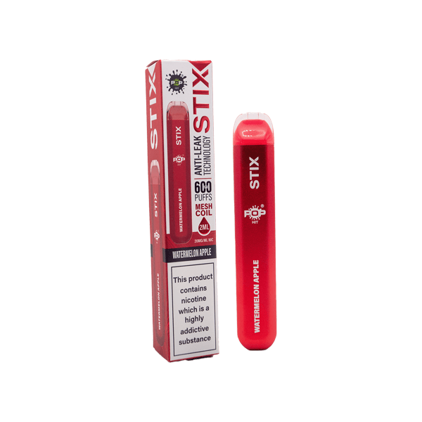 20mg Pop Hit Stix Disposable Vaping Device 600 Puffs - VAPE.CO.UK