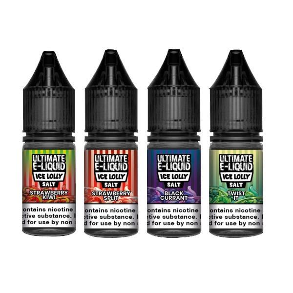 20mg Ultimate E-liquid Ice Lolly Nic Salts 10ml (50VG/50PG) - VAPE.CO.UK