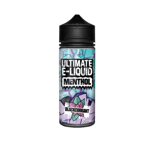 ultimate e-liquid menthol 100ml shortfill