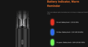 aspire pockex box indicator lights