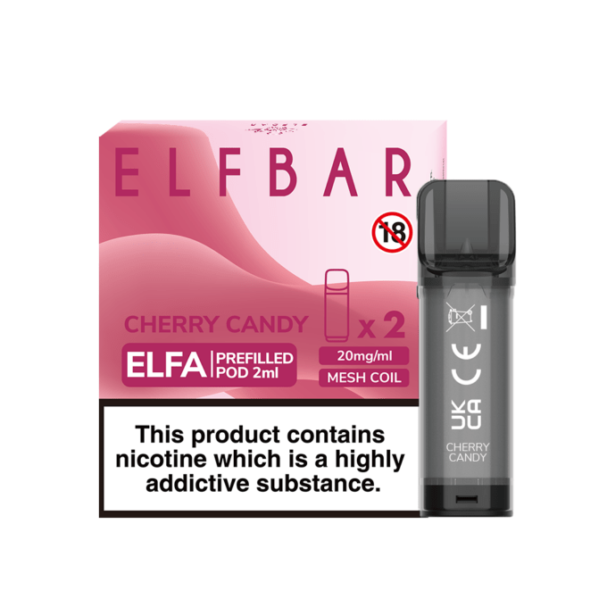 ELF Bar ELFA 20mg (2%) Prefilled Pods (2 pack) cherry candy