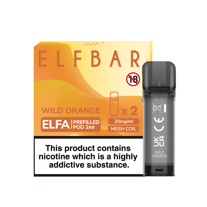 ELF Bar ELFA 20mg (2%) Prefilled Pods (2 pack) wild orange