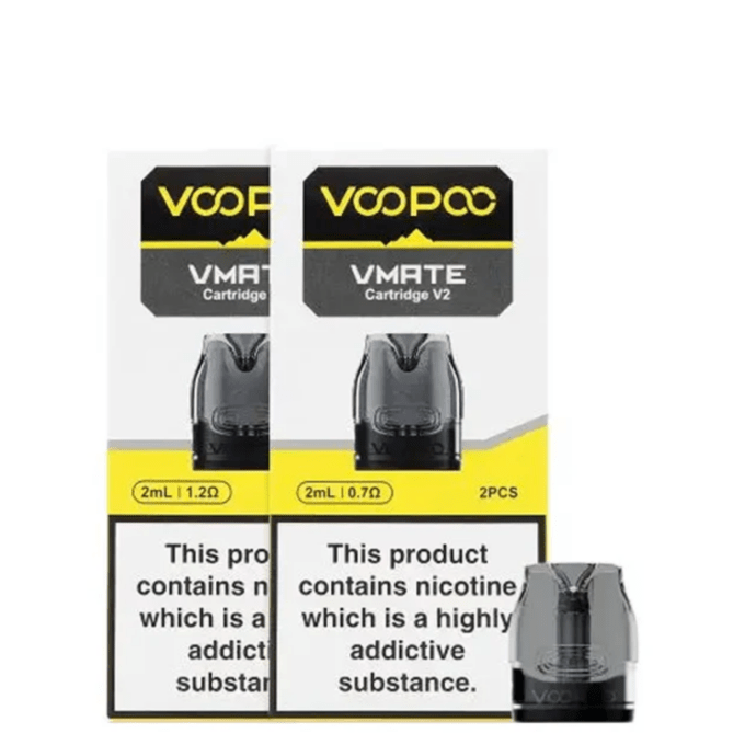 Voopoo VMATE V2 Replacement Pod Cartridges 0.7Ω/1.2Ω 2ml