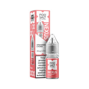 10mg Pod Salt Nexus 10ml Nic Salt - Strawberry Lychee