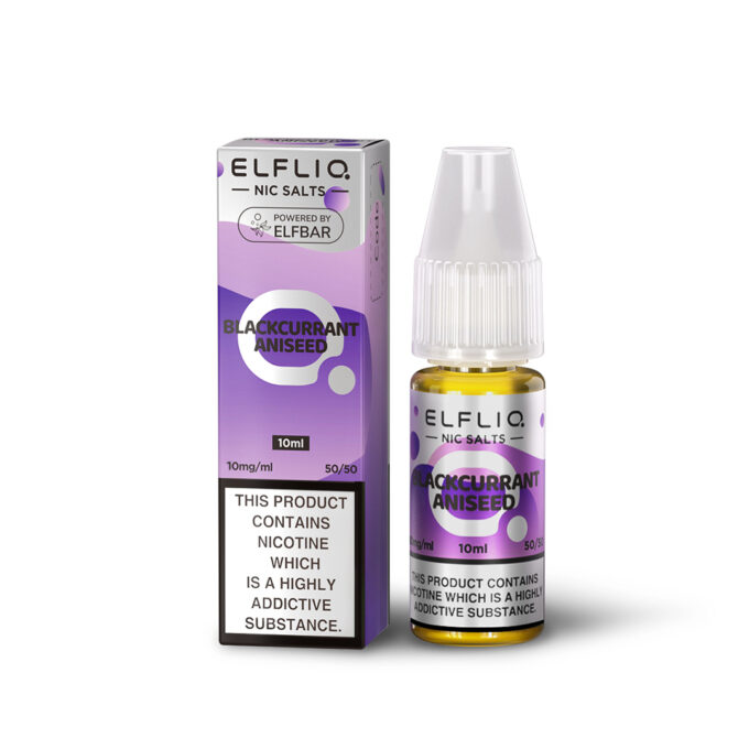 10mg (1%) ELFLIQ By Elf Bar 10ml Nic Salt blackcurrant aniseed