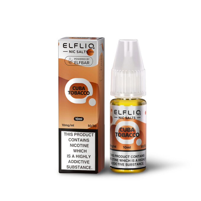 10mg (1%) ELFLIQ By Elf Bar 10ml Nic Salt cuba tobacco