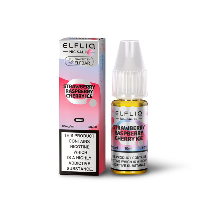 10mg (1%) ELFLIQ By Elf Bar 10ml Nic Salt strawberry raspberry cherry ice