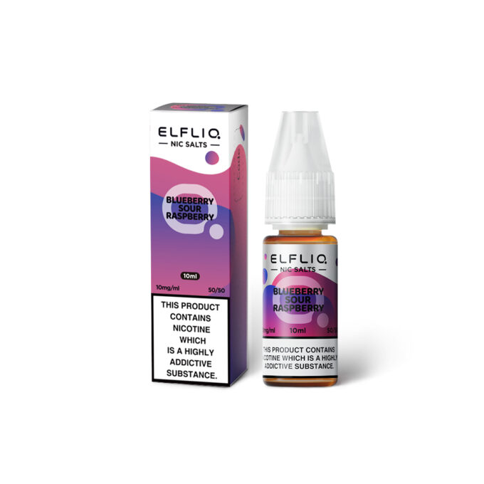 10mg (1%) ELFLIQ By Elf Bar 10ml Nic Salt blueberry sour raspberry