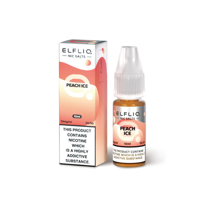 10mg (1%) ELFLIQ By Elf Bar 10ml Nic Salt peach ice