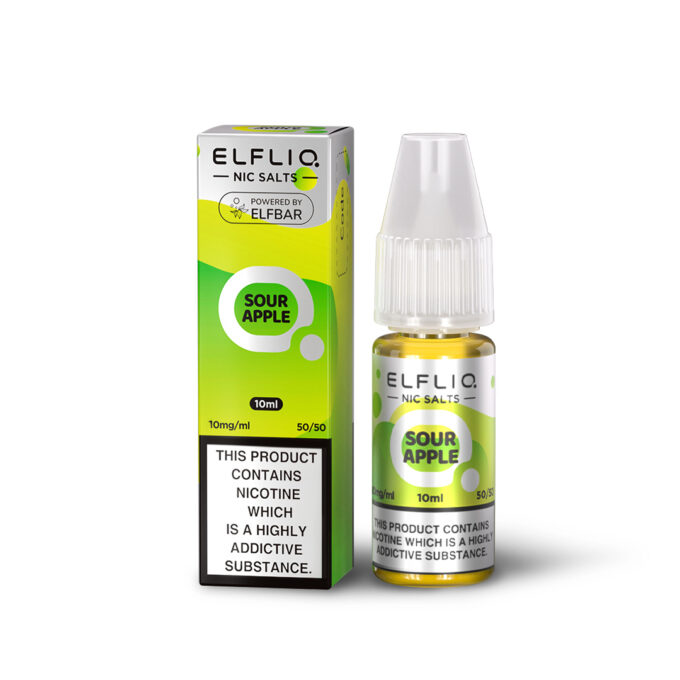 10mg (1%) ELFLIQ By Elf Bar 10ml Nic Salt sour apple