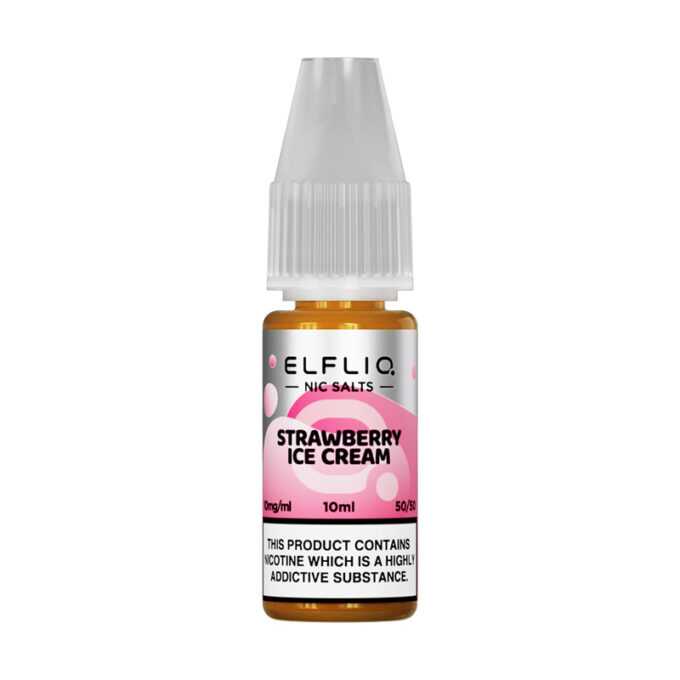 10mg (1%) ELFLIQ By Elf Bar 10ml Nic Salt strawberry ice cream