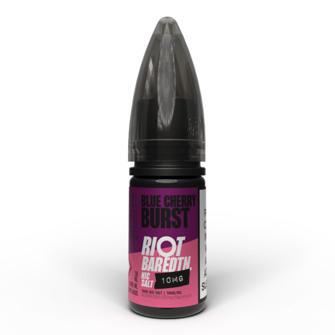 10mg (1%) Riot E-liquid BAR EDTN 10ml Nic Salts blue cherry burst