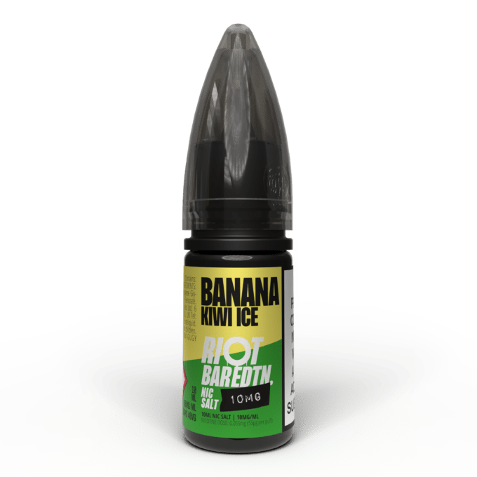 10mg (1%) Riot E-liquid BAR EDTN 10ml Nic Salts banana kiwi ice