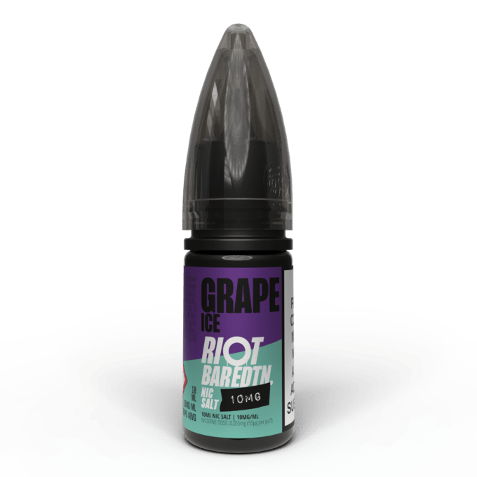 10mg (1%) Riot E-liquid BAR EDTN 10ml Nic Salts grape ice