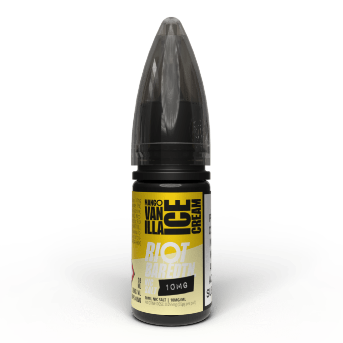 10mg (1%) Riot E-liquid BAR EDTN 10ml Nic Salts mango vanilla ice cream