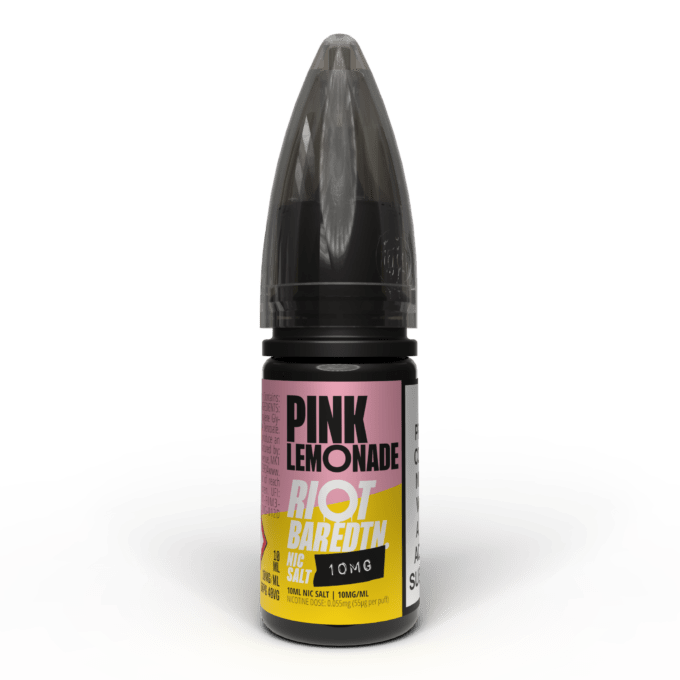 10mg (1%) Riot E-liquid BAR EDTN 10ml Nic Salts pink lemonade