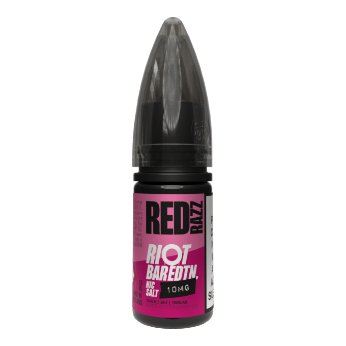 10mg (1%) Riot E-liquid BAR EDTN 10ml Nic Salts red razz