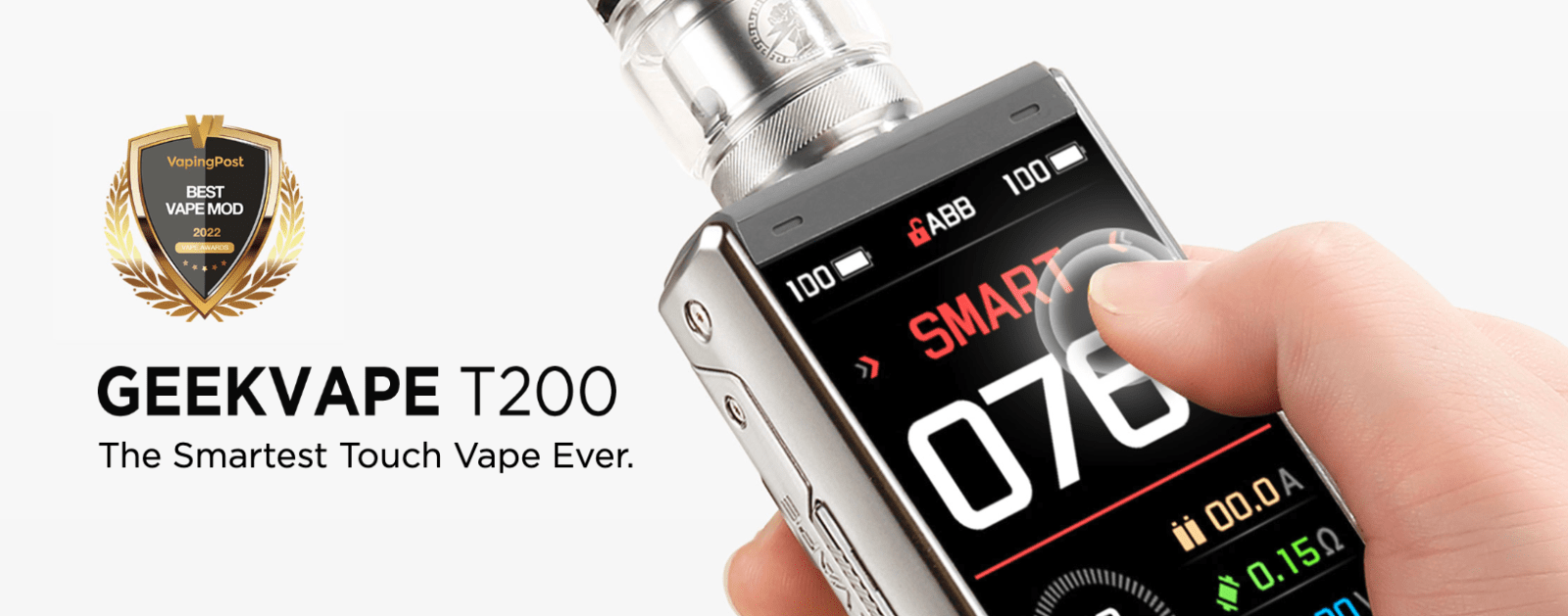 Geekvape T200 Aegis Touch 200W Kit - VAPE.CO.UK