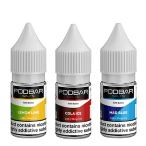 10mg Podbar Salts by Kingston 10ml Refill Nic Salts (60VG_40PG)