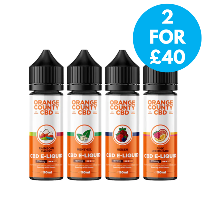 Orange county 1500mg 50ml CBD E-liquid - 2 for £40 and free next day delivery