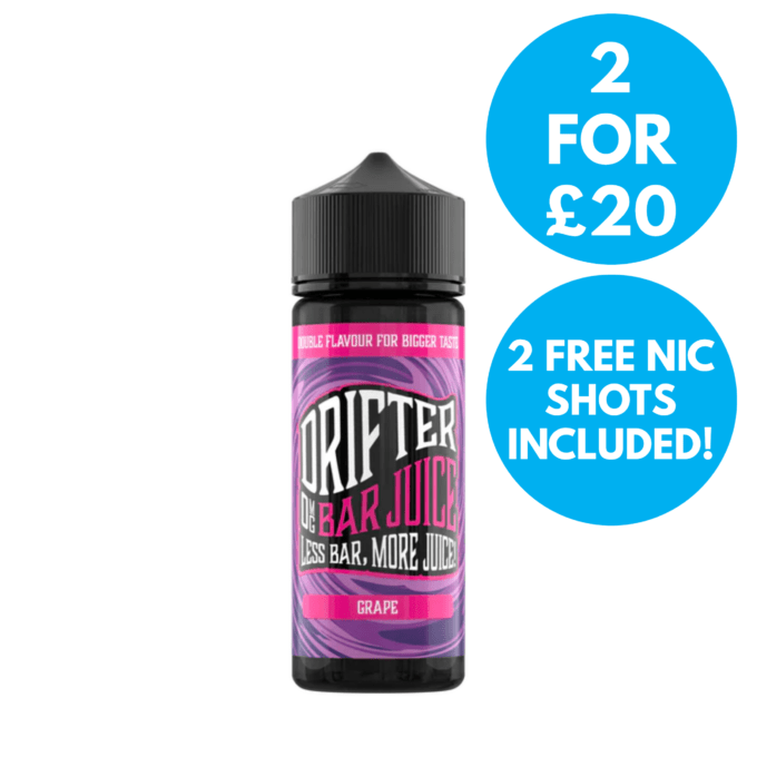 Drifter Bar Juice 100ml Shortfill 2 for £20 with 2 free nic shots