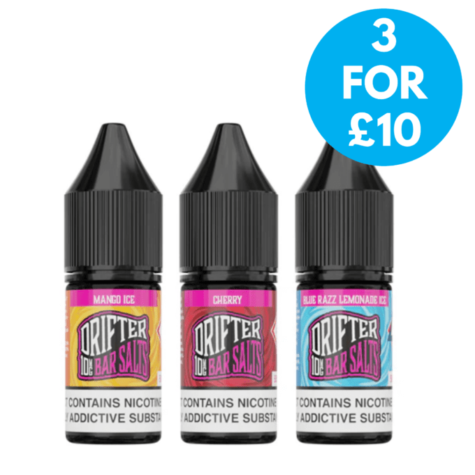 20mg Drifter Bar Salts 10ml Nic Salts (50VG/50PG) 3 for £10