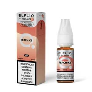 5mg (0.5%) ELFLIQ By Elf Bar 10ml Nic Salt peach ice