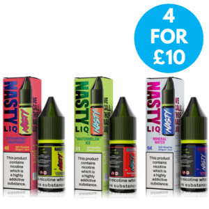 20mg Nastyliq Nic Salts 10ml - 50VG/50PG 4 for £10