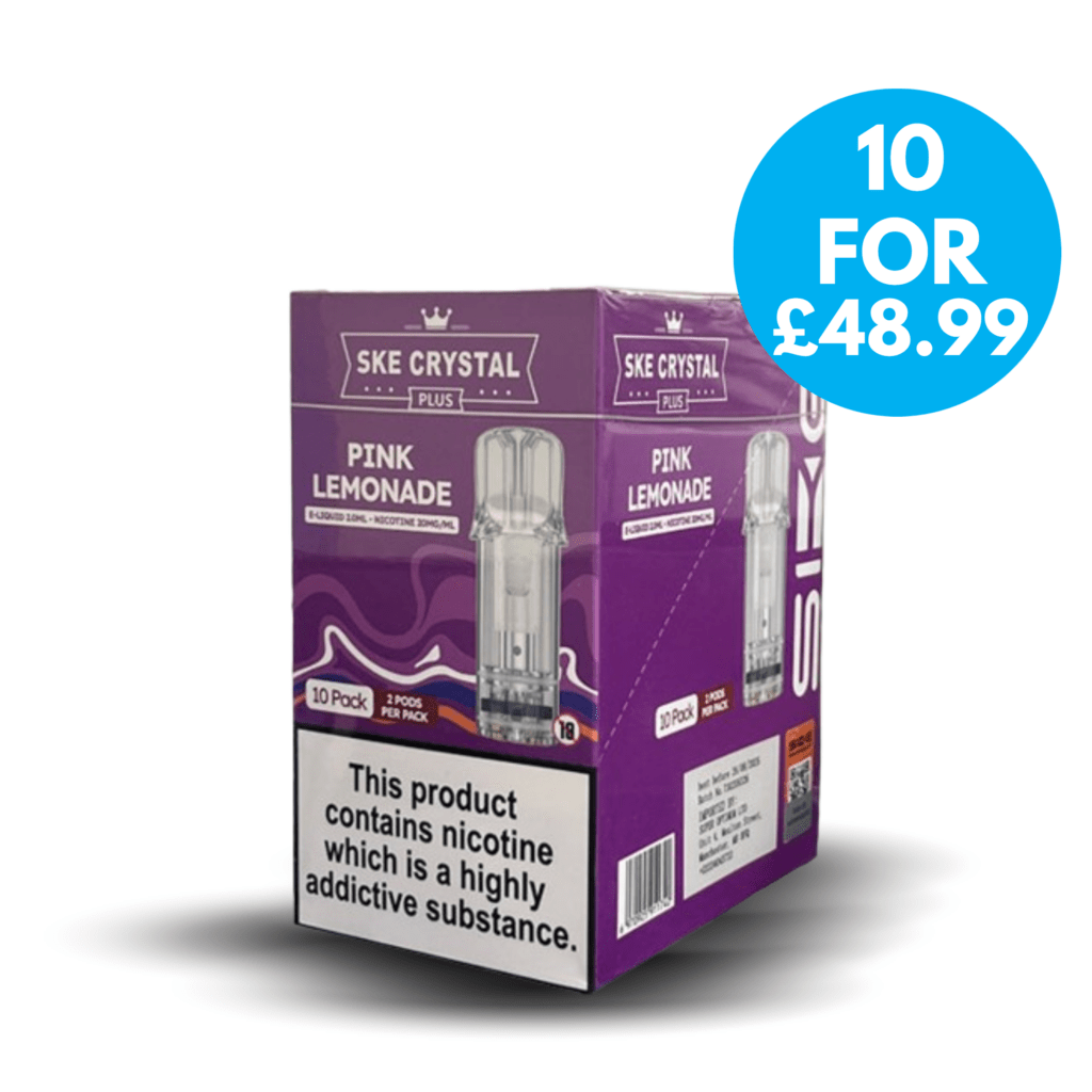 Box Of 10 - 20mg SKE Crystal Plus Prefilled Pods (2 Pack) Multipack -  £48.99