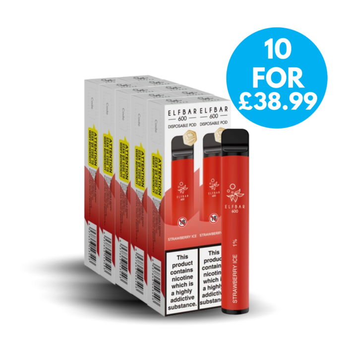 Multipack box of 10 1% 10mg elf bars only £38.99 with free next day delivery