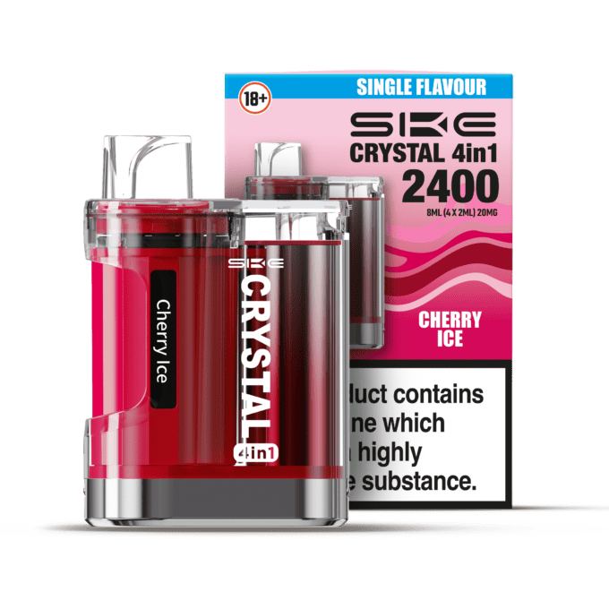 SKE Crystal 4in1 2400 Puffs Pod Kit cherry ice