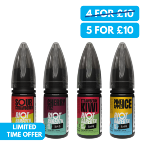 5mg (0.5%) Riot Bar EDTN Nic Salts