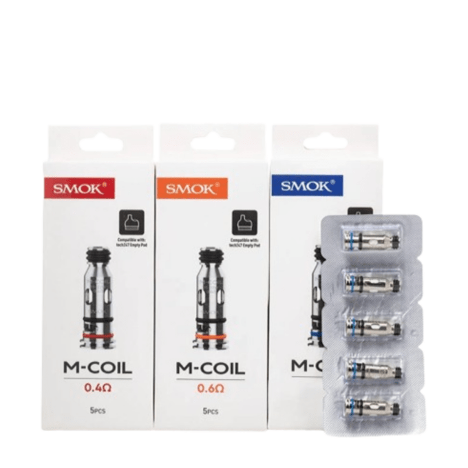 SMOK M Coils Five Pack (0.4Ohm/0.6Ohm/0.8Ohm)