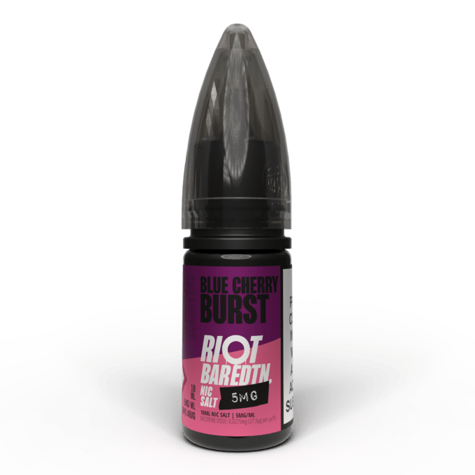 5mg Riot E-liquid BAR EDTN 10ml Nic Salts (50VG/50PG) blue cherry burst