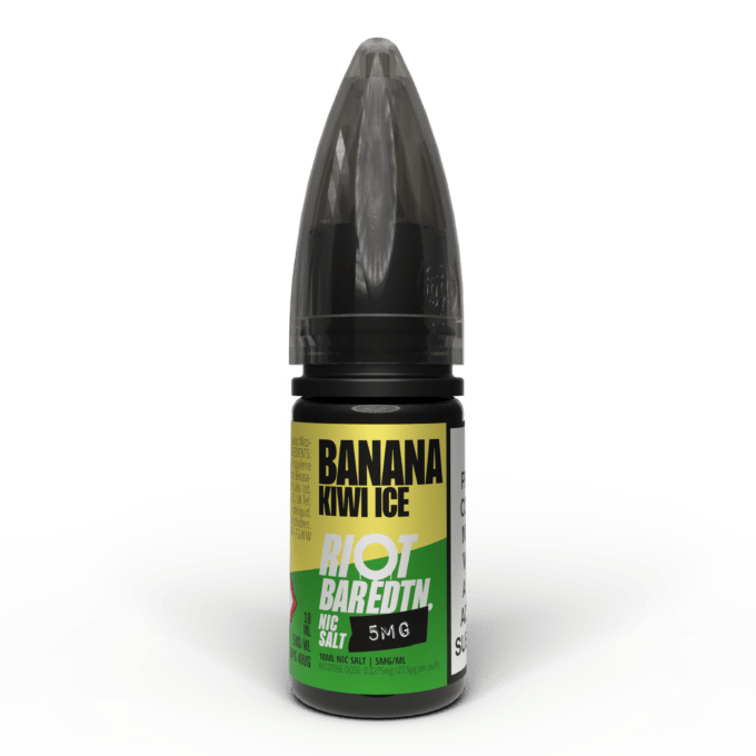 5mg Riot E-liquid BAR EDTN 10ml Nic Salts (50VG/50PG) banana kiwi ice