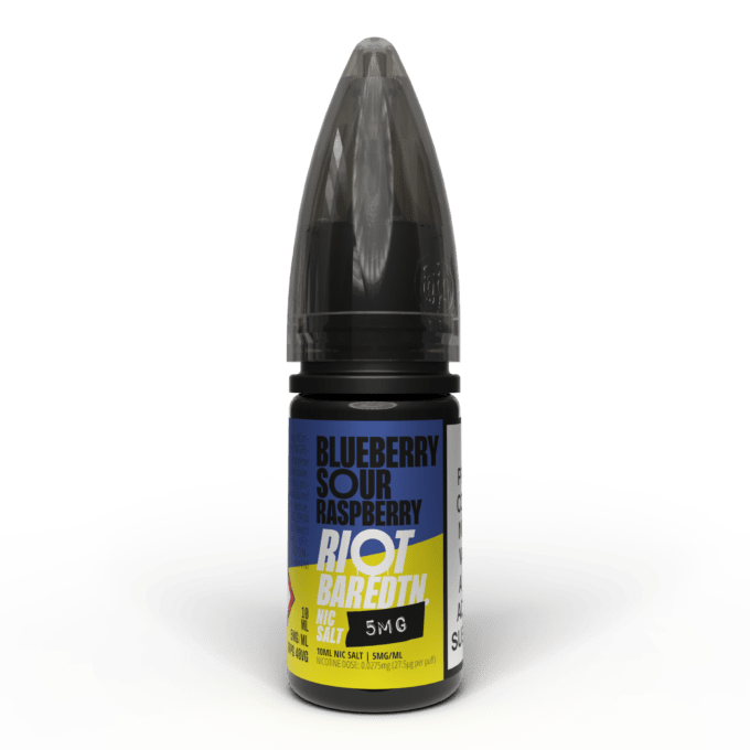 5mg Riot E-liquid BAR EDTN 10ml Nic Salts (50VG/50PG) blueberry sour raspberry