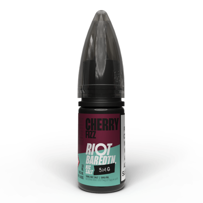 5mg Riot E-liquid BAR EDTN 10ml Nic Salts (50VG/50PG) cherry fizz