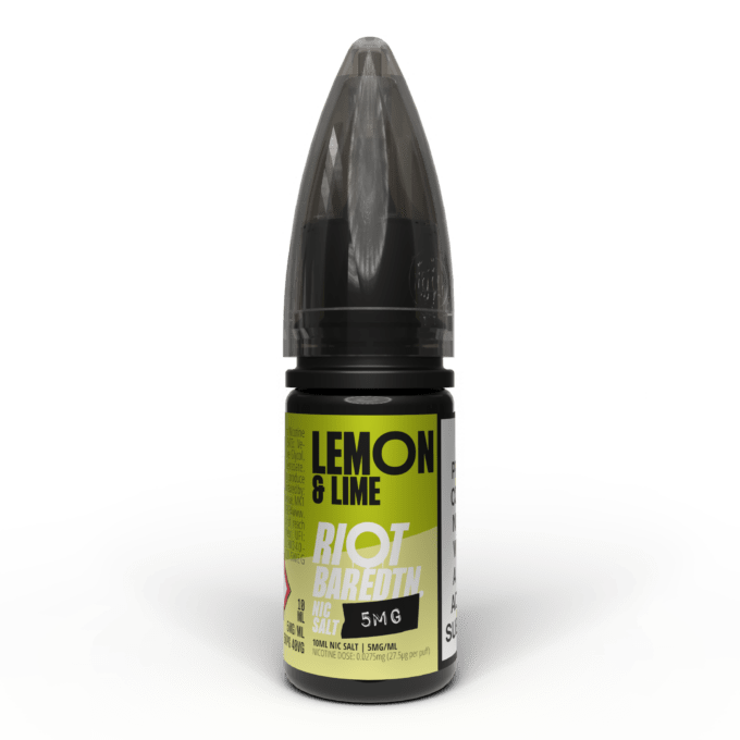 5mg Riot E-liquid BAR EDTN 10ml Nic Salts (50VG/50PG) lemon and lime