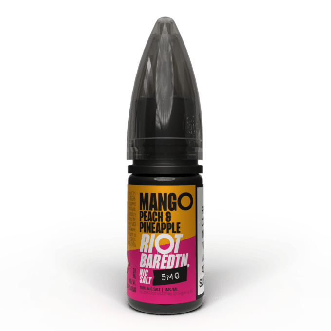 5mg Riot E-liquid BAR EDTN 10ml Nic Salts (50VG/50PG) mango peach pineapple