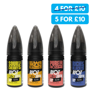 Riot 10mg Black BAR EDTN - 5 For £10