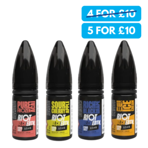 Riot 20mg Black Bar EDTN - 5 For £10