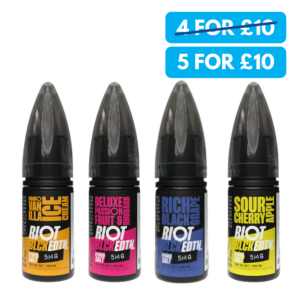 Riot 5mg Black BAR EDTN - 5 For £10