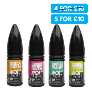 Riot Punx 20mg Nic Salt E-liquid - 5 For £10
