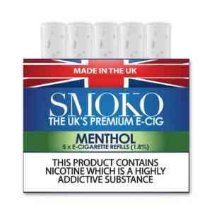 SMOKO E-Cigarette (Cigalike) Pod Refills - 1.8% Menthol Tobacco