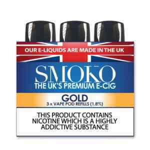 SMOKO Vape Pod Refills - 1.8% - Gold tobacco