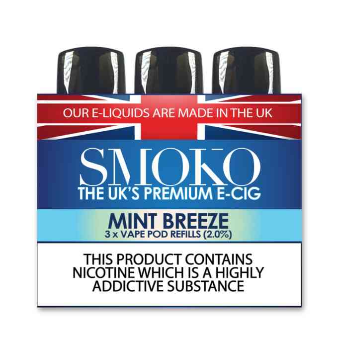 SMOKO Vape Pod Refills - 2.0% Mint Breeze