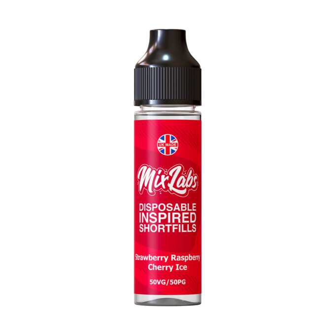 Mix Labs Disposable Inspired 50ML Shortfill (50VG/50PG) strawberry raspberry cherry ice