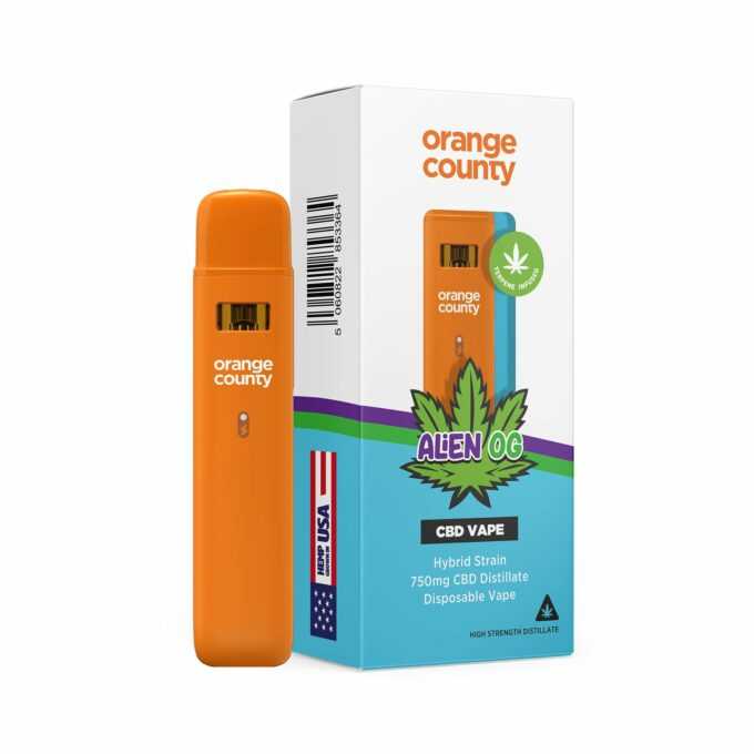 Orange County CBD 750mg CBD Disposable Vape alien OG