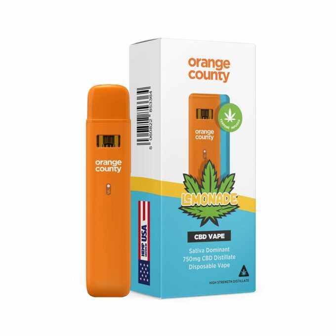 Orange County CBD 750mg CBD Disposable Vape lemonade