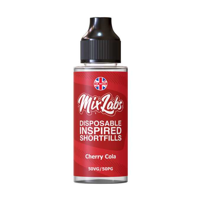 Mix Labs Disposable Inspired 0mg 100ml Shortfill (50VG/50PG) cherry cola